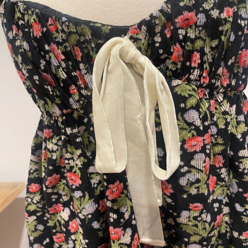 SOLD Free People Corduroy Floral Printed Tunic Babydoll Dress NWOT S… - Picture 10 of 15